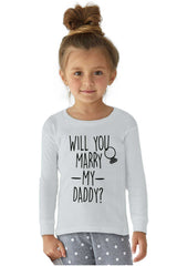 Marry My Daddy Solid Baby Pajama Top-Direct To Garment Print-Brisco Baby