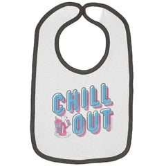 Retro Chill Trimmed Colored Velcro Bib-Direct To Garment Print-Brisco Baby