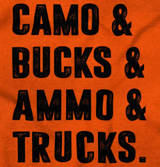Camo Bucks Ammo Trucks Romper Bodysuit-Direct To Garment Print-Brisco Baby
