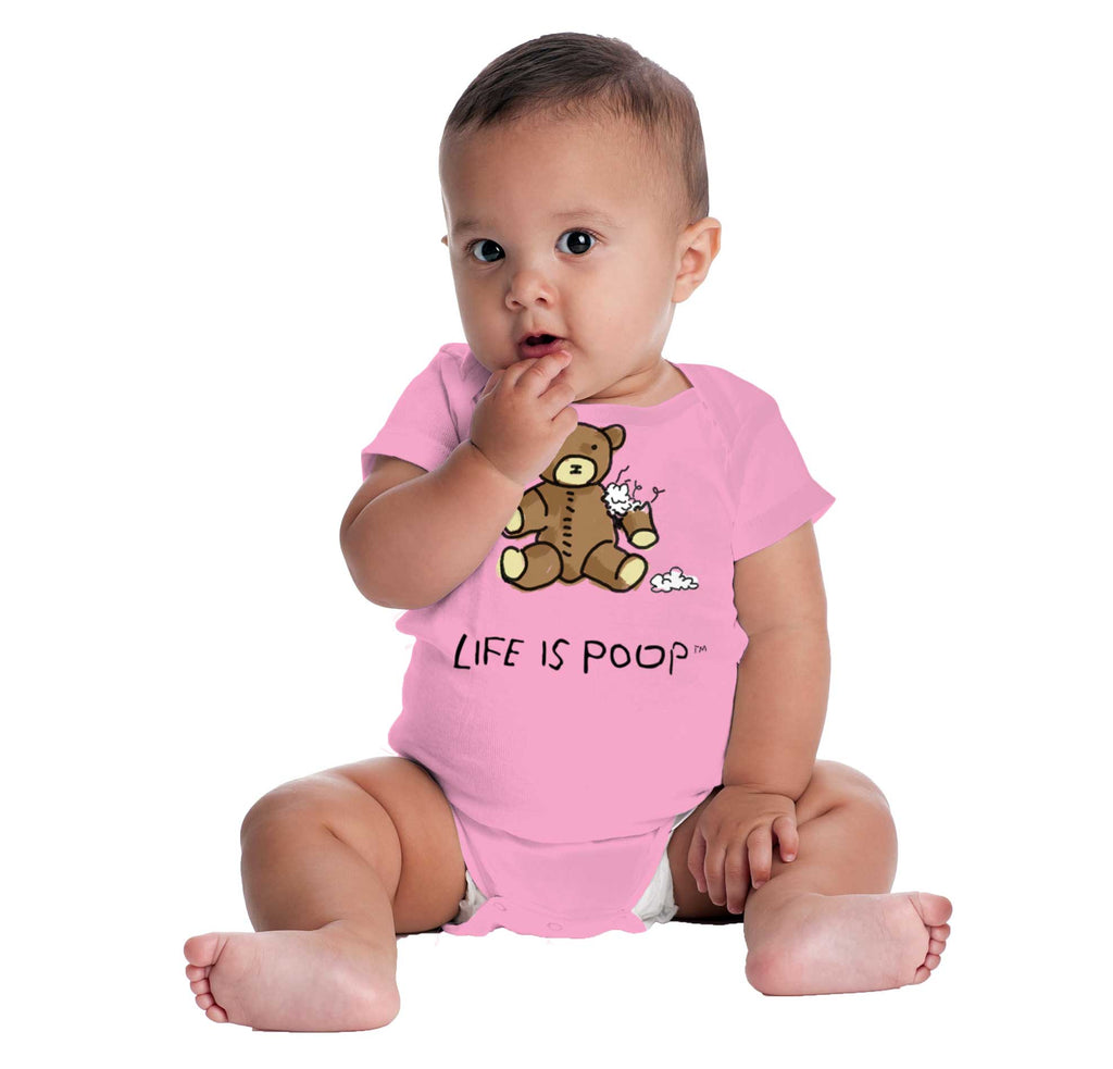 Ripped Teddy Bear Romper Bodysuit-Direct To Garment Print-Brisco Baby
