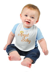 Angel Baby Infant Baby Bib-Direct To Garment Print-Brisco Baby