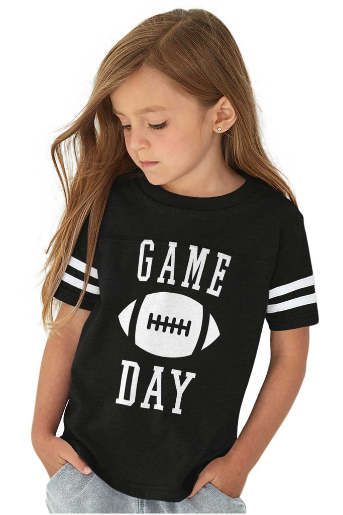 Game Day Toddler Football Jersey Tee-Direct To Garment Print-Brisco Baby