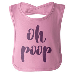 Oh Poop Infant Baby Bib-Direct To Garment Print-Brisco Baby