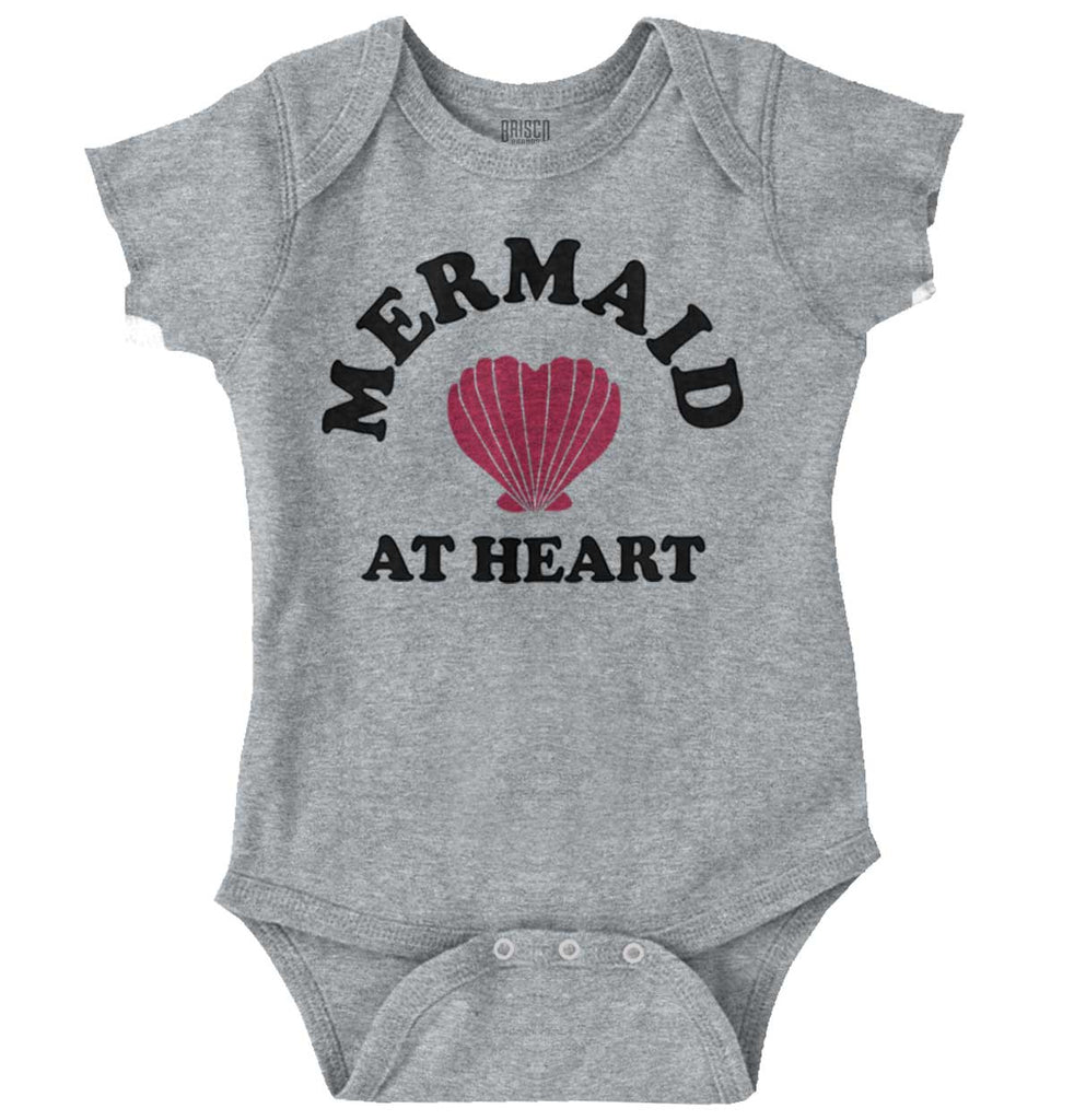 Mermaid At Heart Romper Bodysuit-Direct To Garment Print-Brisco Baby