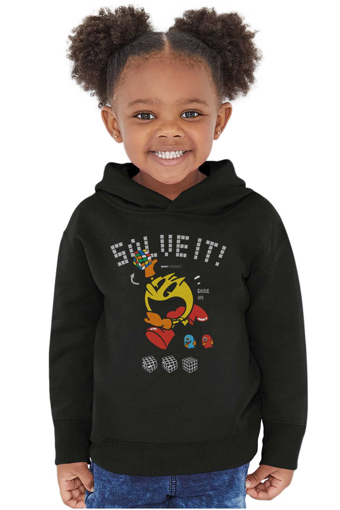 Solve It Pac-Man Toddler Pullover Hoodie-Direct To Garment Print-Brisco Baby