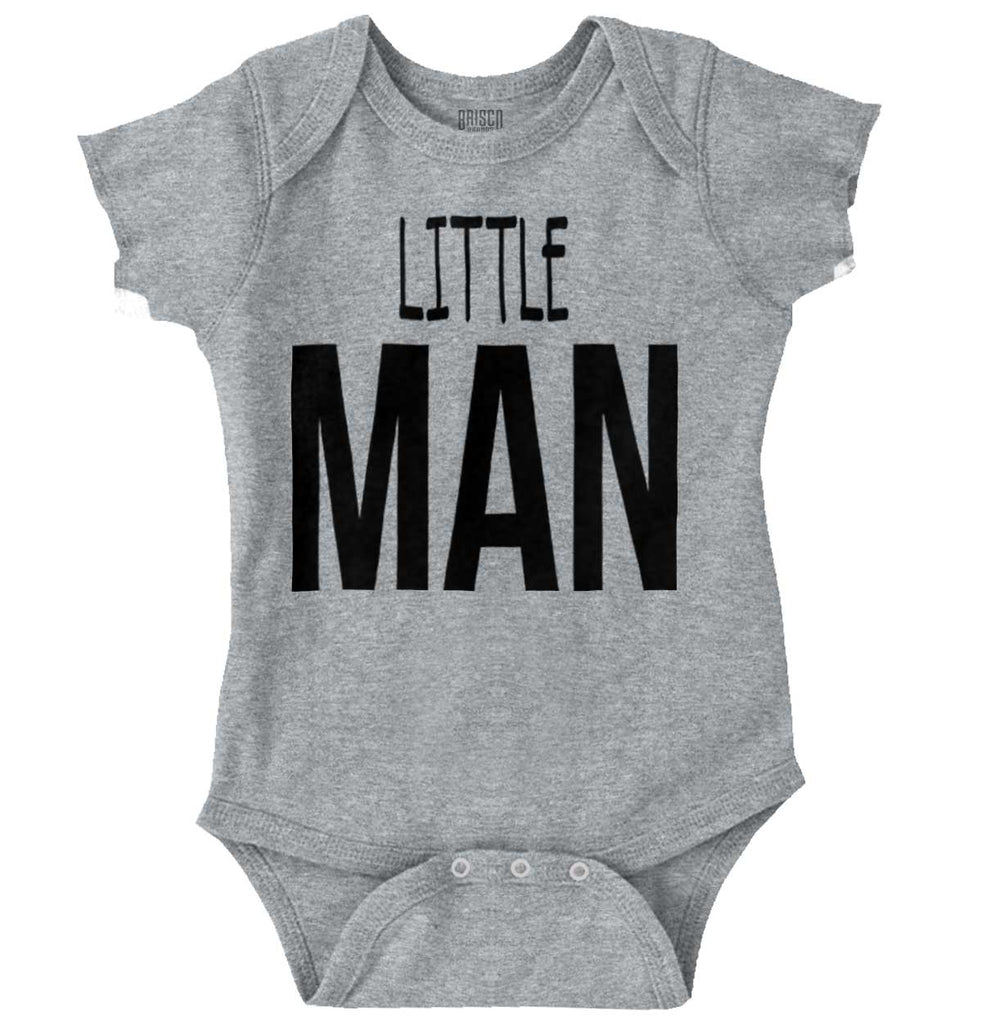 Little Man Romper Bodysuit-Direct To Garment Print-Brisco Baby