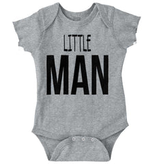 Little Man Romper Bodysuit-Direct To Garment Print-Brisco Baby