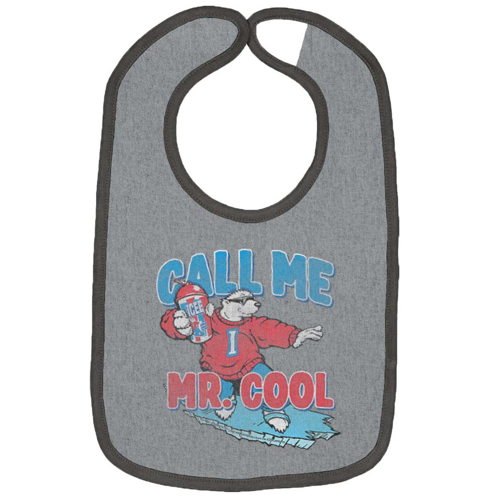 Call Me Mr. Cool Trimmed Colored Velcro Bib-Direct To Garment Print-Brisco Baby