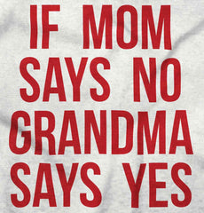 Grandma Says Yes Infant Baby Bib-Direct To Garment Print-Brisco Baby