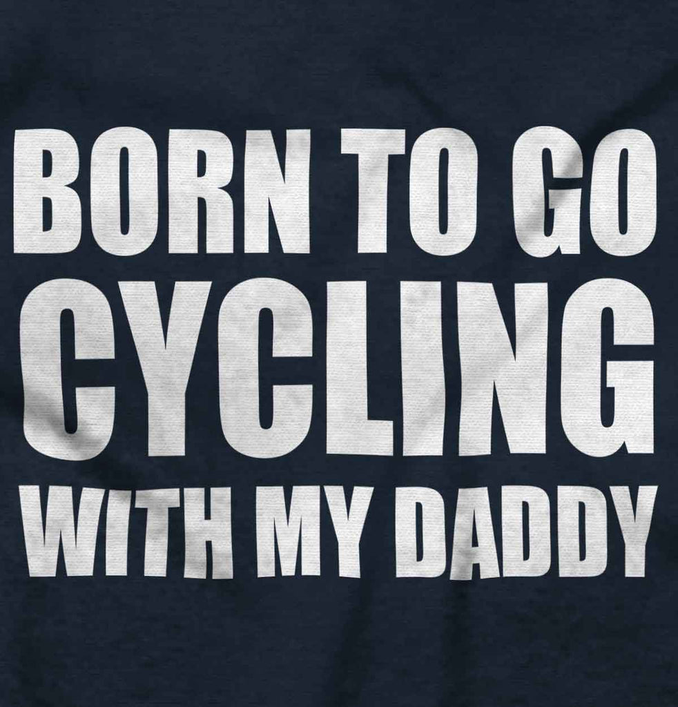 Cycling With Daddy Ringer Romper Bodysuit-Direct To Garment Print-Brisco Baby