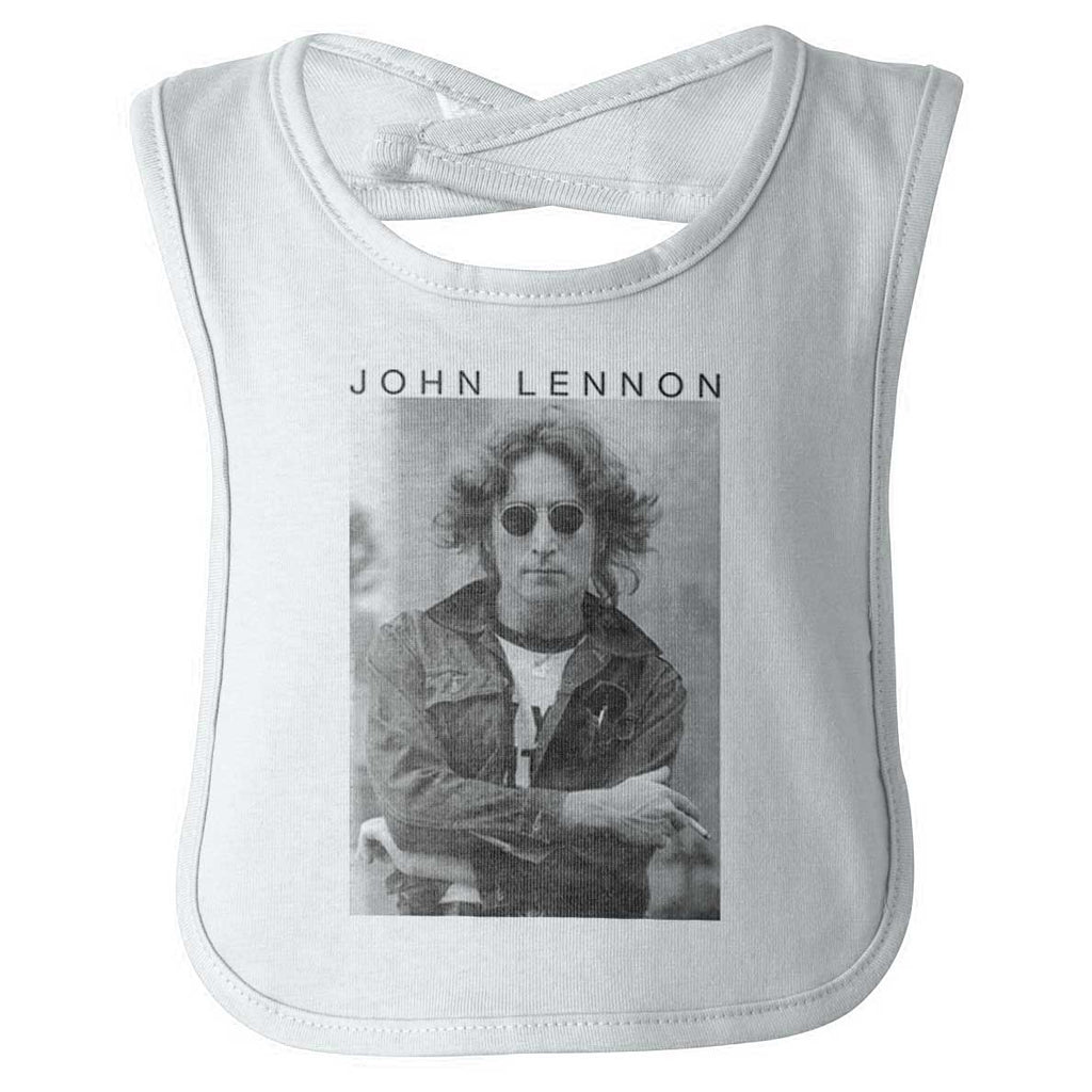 John Lennon NYC Infant Baby Bib-Direct To Garment Print-Brisco Baby