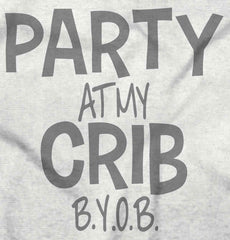 Party At My Crib Romper Bodysuit-Direct To Garment Print-Brisco Baby