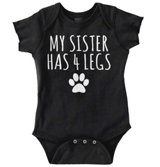 Sister has 4 legs Romper Bodysuit-Direct To Garment Print-Brisco Baby