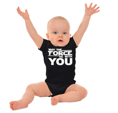 Force Be With You Romper Bodysuit-Direct To Garment Print-Brisco Baby