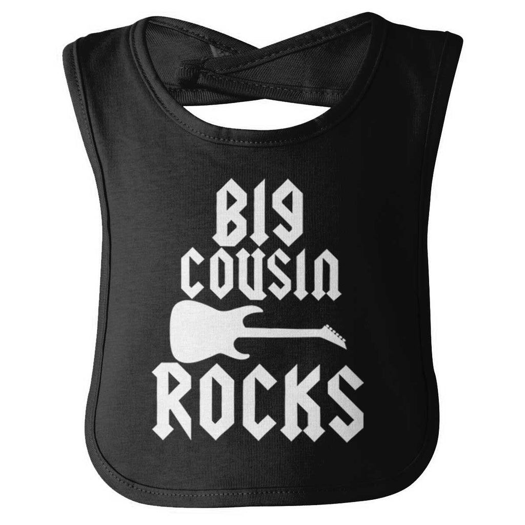 Big Cousin Rocks Infant Baby Bib-Direct To Garment Print-Brisco Baby