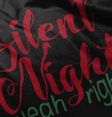 Silent Night Yeah Right Romper Bodysuit-Direct To Garment Print-Brisco Baby