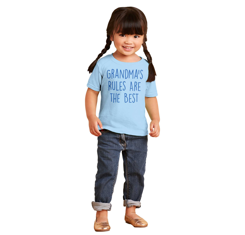 Grandma's Rules Are The Best Infant Toddler T Shirt-Direct To Garment Print-Brisco Baby