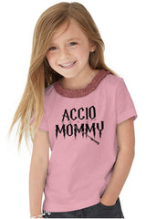Accio Mommy Toddler Ruffled Trim T-Shirt-Direct To Garment Print-Brisco Baby