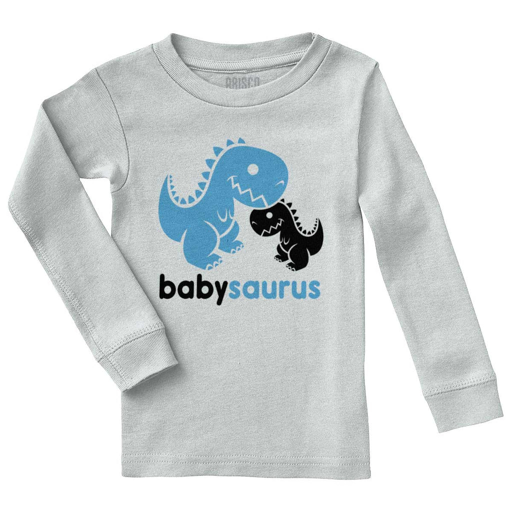 Babysaurus Rex Solid Baby Pajama Top-Direct To Garment Print-Brisco Baby