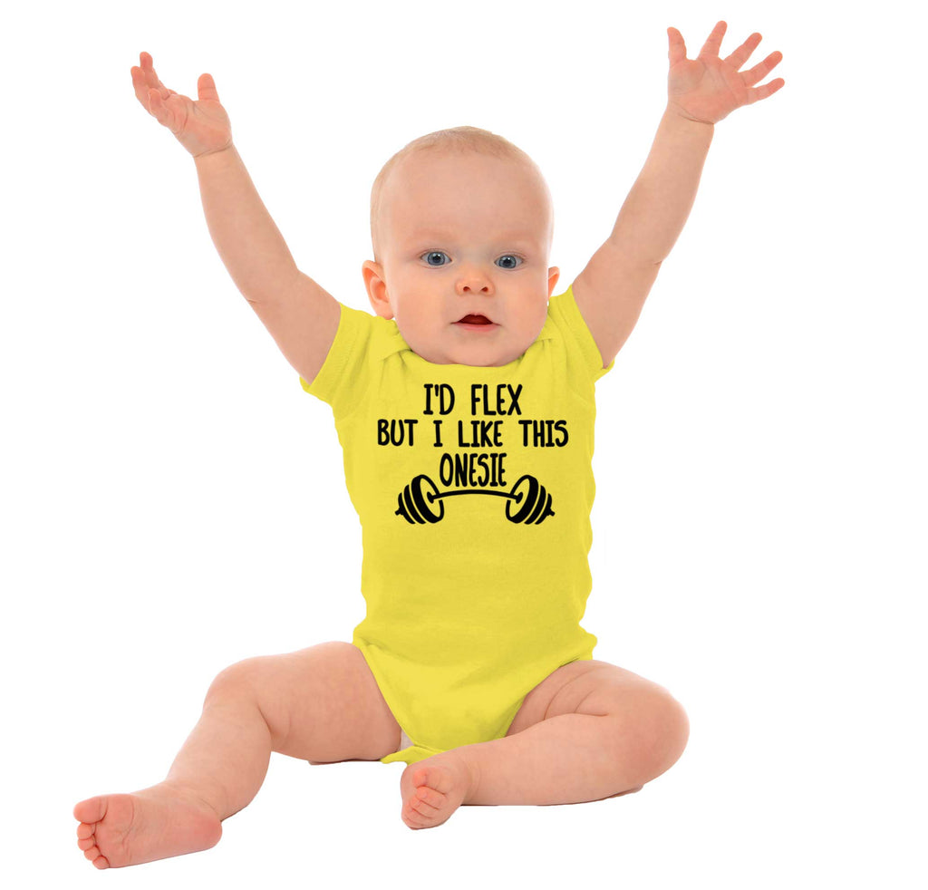 I'd Flex Romper Bodysuit-Direct To Garment Print-Brisco Baby