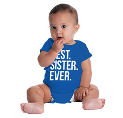 Best Sister Ever Romper Bodysuit-Direct To Garment Print-Brisco Baby