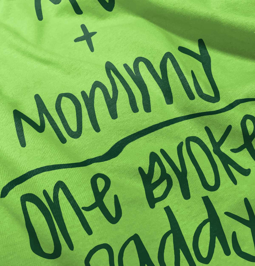 One Broke Daddy Romper Bodysuit-Direct To Garment Print-Brisco Baby