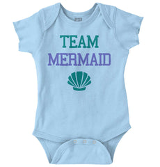 Team Mermaid Romper Bodysuit-Direct To Garment Print-Brisco Baby