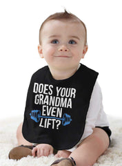 Grandma Lift Infant Baby Bib-Direct To Garment Print-Brisco Baby