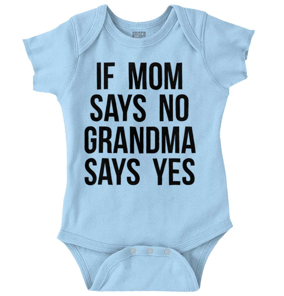 Grandma Says Yes Romper Bodysuit-Direct To Garment Print-Brisco Baby