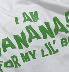 I Am Bananas For My Lil' Bro Infant Baby Bib-Direct To Garment Print-Brisco Baby