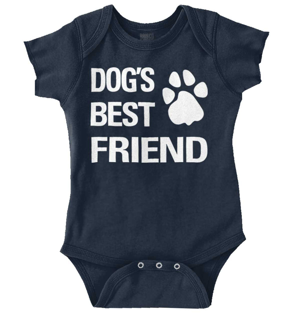 Dog's Best Friend Romper Bodysuit-Direct To Garment Print-Brisco Baby