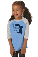Brother is a Dog Toddler Baseball-Direct To Garment Print-Brisco Baby