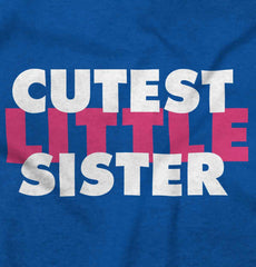 Cutest Little Sister Romper Bodysuit-Direct To Garment Print-Brisco Baby