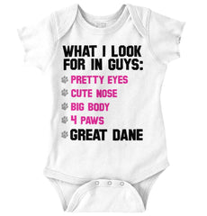 Great Dane Checklist Romper Bodysuit-Direct To Garment Print-Brisco Baby