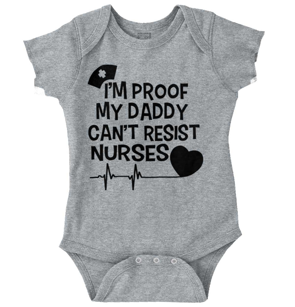 Can't Resist Nurses Romper Bodysuit-Direct To Garment Print-Brisco Baby