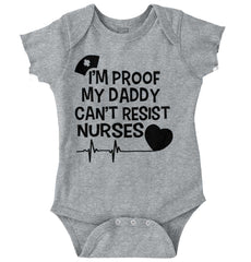 Can't Resist Nurses Romper Bodysuit-Direct To Garment Print-Brisco Baby