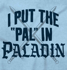 Put The Pal In Paladin Dungeons Romper Bodysuit-Direct To Garment Print-Brisco Baby