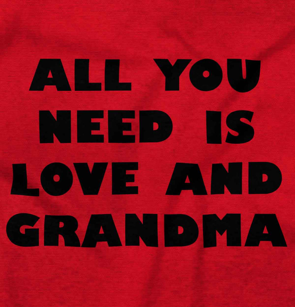 All You Need Is Love And Grandma Infant Toddler T Shirt-Direct To Garment Print-Brisco Baby