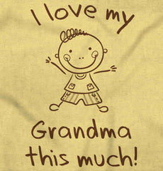Love My Grandma Infant Toddler T Shirt-Direct To Garment Print-Brisco Baby