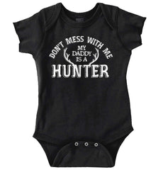 Daddy Is A Deer Hunter Romper Bodysuit-Direct To Garment Print-Brisco Baby