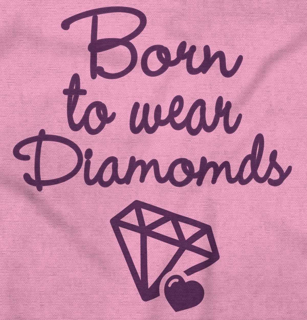 Born To Wear Diamond Infant Baby Bib-Direct To Garment Print-Brisco Baby