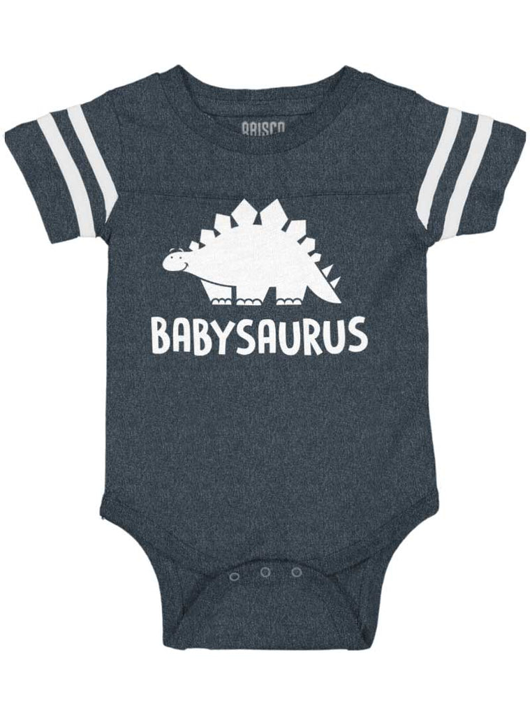 Babysaurus Football Romper Bodysuit-Direct To Garment Print-Brisco Baby