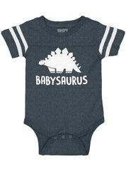 Babysaurus Football Romper Bodysuit-Direct To Garment Print-Brisco Baby