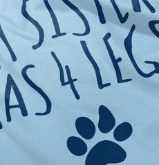 Sister has 4 legs Romper Bodysuit-Direct To Garment Print-Brisco Baby