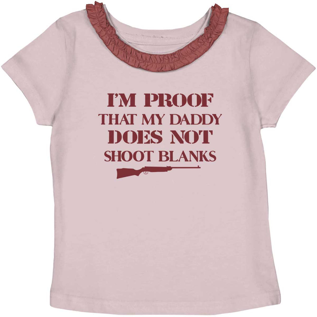 Shoot Blanks Toddler Ruffled Trim T-Shirt-Direct To Garment Print-Brisco Baby