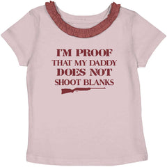Shoot Blanks Toddler Ruffled Trim T-Shirt-Direct To Garment Print-Brisco Baby