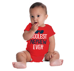 Coolest Nephew Ever Romper Bodysuit-Direct To Garment Print-Brisco Baby