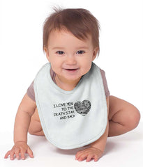Love You Death Star Infant Baby Bib-Direct To Garment Print-Brisco Baby