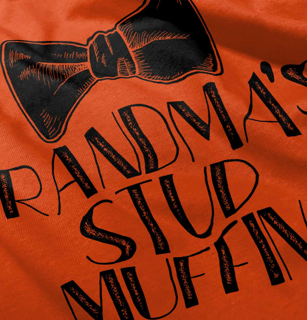 Grandma's Stud Muffin Infant Toddler T Shirt-Direct To Garment Print-Brisco Baby