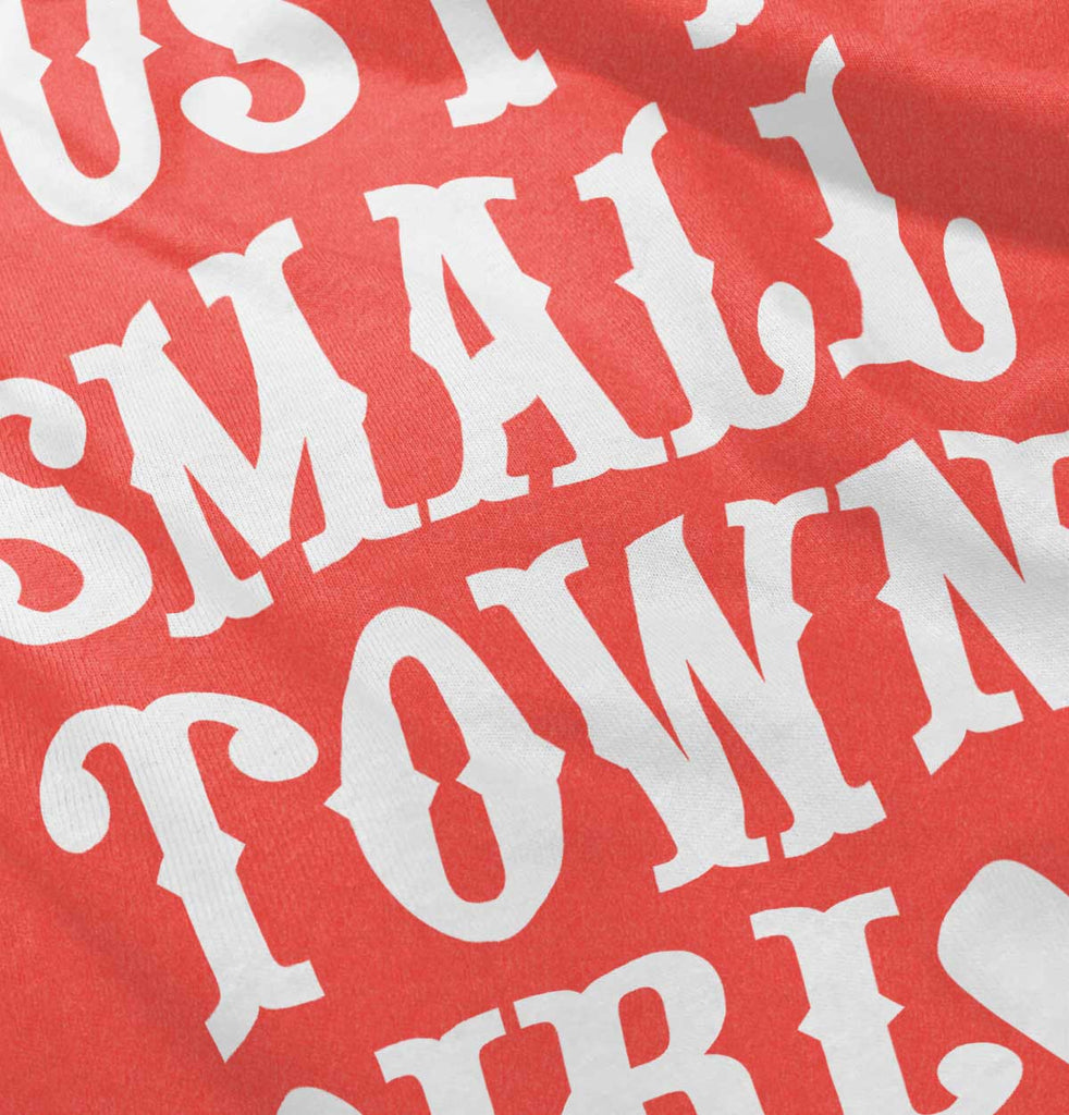 Small Town Girl Football Romper Bodysuit-Direct To Garment Print-Brisco Baby